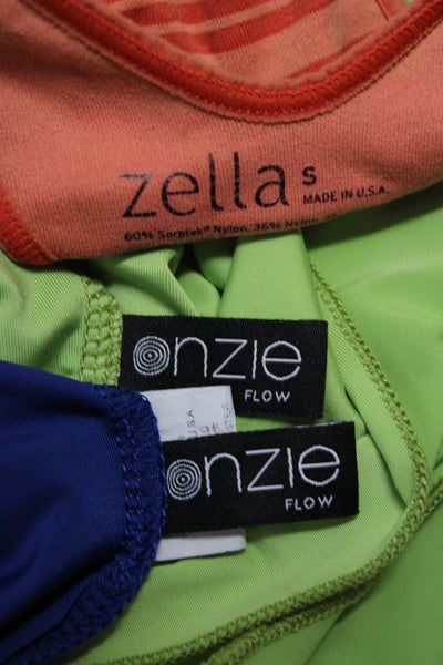 Zella Onzie Womens Tank Tops Orange Size S OS Lot 3