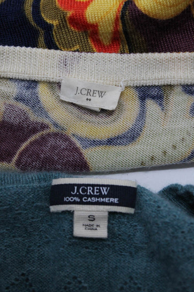 J Crew Womens Crew Neck Sweaters Tops Blue Size S Lot 2