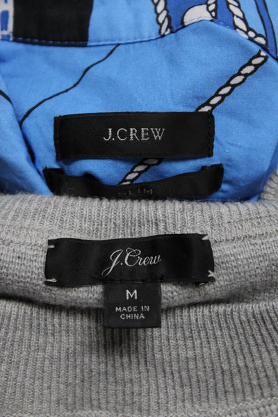 J Crew Womens Sweatshirt Pullover Blouse Top Blue Size M 6 Lot 2