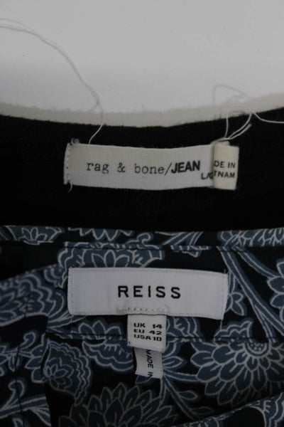 Rag & Bone Jean Reiss Womens Blouses Tops Black Size 10 L Lot 2