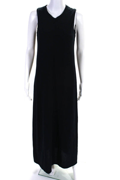 European Culture Womens Crewneck Sleeveless Unlined Maxi Dress Navy Blue Size M