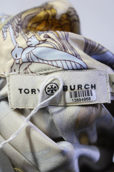 Tory Burch Womens Silk Jersey Turtleneck Brown Size XS 13894968