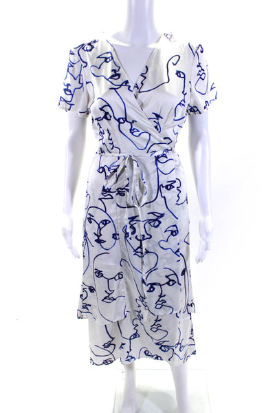 Hutch Womens Printed Rosa Dress White Size MR 13248483