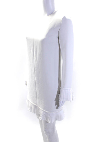 Victoria Victoria Beckham Womens White Pleat Detail Dress White Size 6 12415674