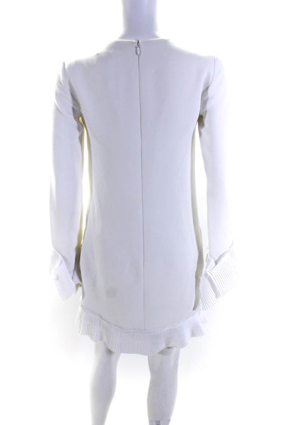 Victoria Victoria Beckham Womens White Pleat Detail Dress White Size 6 12415674