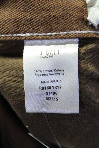 John Galt Womens High Waist Straight Leg Jeans Carpenter Pants Brown Size Small