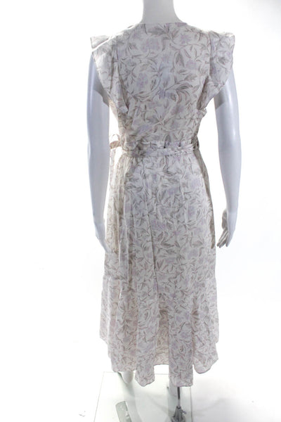Rebecca Taylor Womens Sleeveless Zadie Wrap Dress White Size 4R 13723379