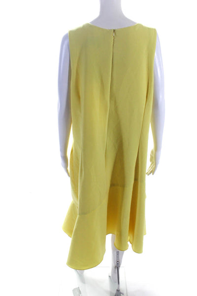 Theia Womens Lemon Ruffle Dress Yellow Size 20W 11002186
