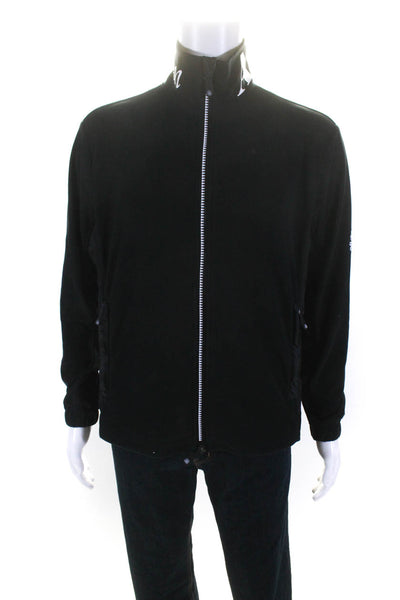 Aquascutum Mens Lightweight Fleece Full Zip Jacket Black Size Large