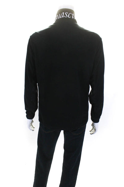 Aquascutum Mens Lightweight Fleece Full Zip Jacket Black Size Large