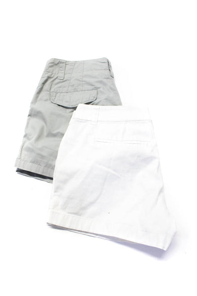 J Crew Nike Womens Mid Rise Chino Shorts White Gray Size 4 Lot 2