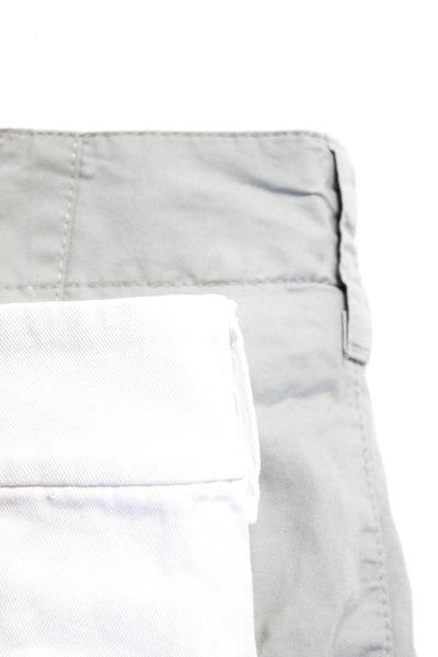 J Crew Nike Womens Mid Rise Chino Shorts White Gray Size 4 Lot 2