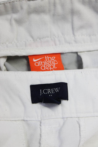 J Crew Nike Womens Mid Rise Chino Shorts White Gray Size 4 Lot 2