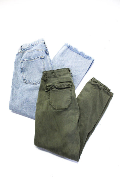 Allsaints Paige Womens Distressed Jeans Casual Pants Blue Green Size 24 25 Lot 2