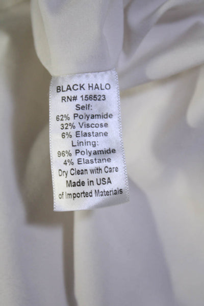 Black Halo Womens Molly Mini Dress White Size 2 13568201