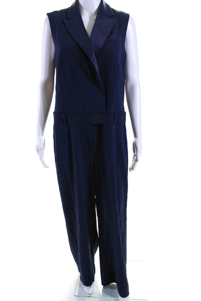 Jason Wu Womens Navy Tuxedo Jumpsuit Blue Size 8R 13216214