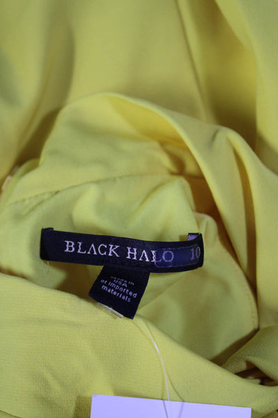Black Halo Womens Zana Sheath Yellow Size 10 13971555