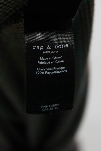 rag & bone Womens Field Plaid Blouse Brown Size M 14658087