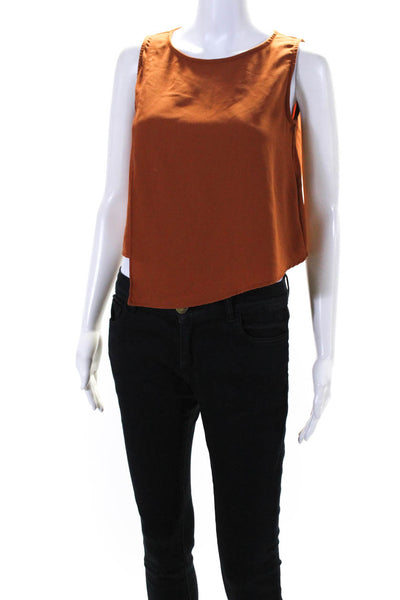 Mossi Womens Orange Asymmetric Top Orange Size 36 13925456