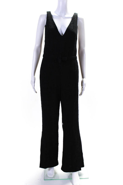 Rebecca Taylor Womens Tweed Jumpsuit Black Size 4R 14383718