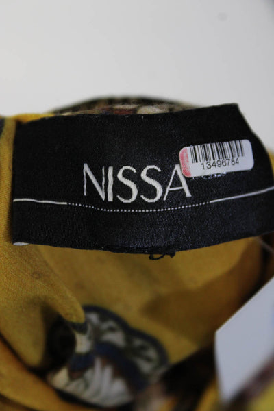 NISSA Womens Marigold Print Dress Yellow Size 38R 13496784