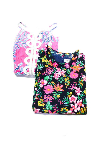 Lilly Pulitzer J Crew Womens Camisole Blouses Pink Multicolor Size 4 XS Lot 2