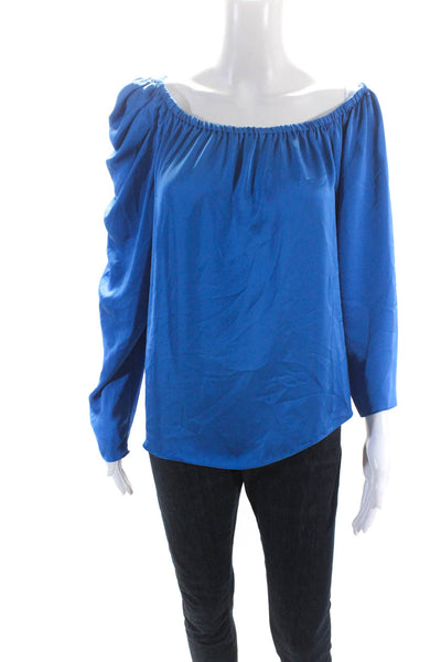 Ramy Brook Womens Illeana One Shoulder Top Blue Size M 13857032