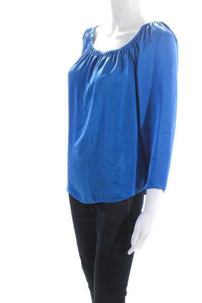 Ramy Brook Womens Illeana One Shoulder Top Blue Size M 13857032