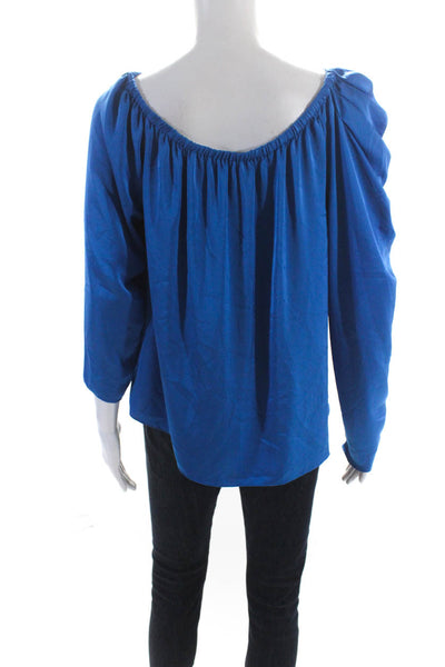 Ramy Brook Womens Illeana One Shoulder Top Blue Size M 13857032