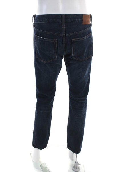 J Crew Mens 484 Slim Leg Dark Wash Jeans Blue Cotton Size 32X30
