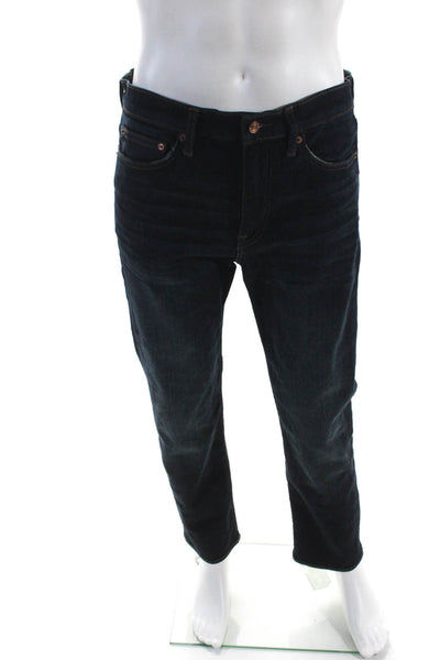 J Crew Jeans Mens 770 Straight Leg Dark Wash Jeans Blue Cotton Size 31X30