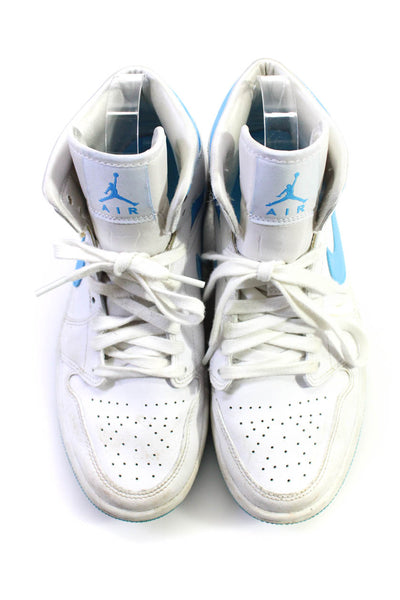 Air Jordan Womens Leather Colorblock Mesh Tied High Top Sneakers White Size 8.5