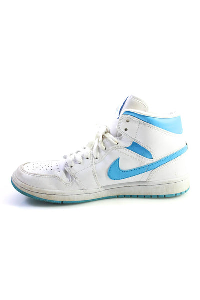 Air Jordan Womens Leather Colorblock Mesh Tied High Top Sneakers White Size 8.5