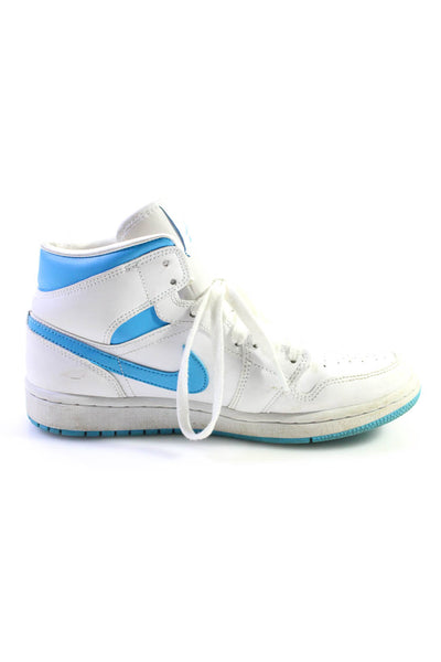 Air Jordan Womens Leather Colorblock Mesh Tied High Top Sneakers White Size 8.5