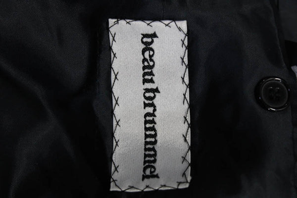 Beau Brummel Mens Wool Pin Striped Notched Collar Blazer Jacket Gray Size 42
