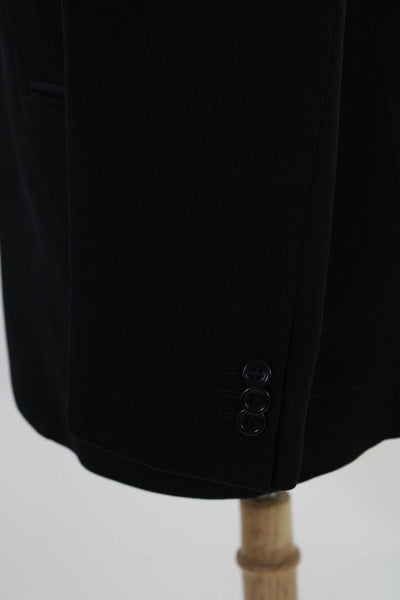 Armani Collezioni Mens Notched Collar Three Button Blazer Jacket Blue Size 42R
