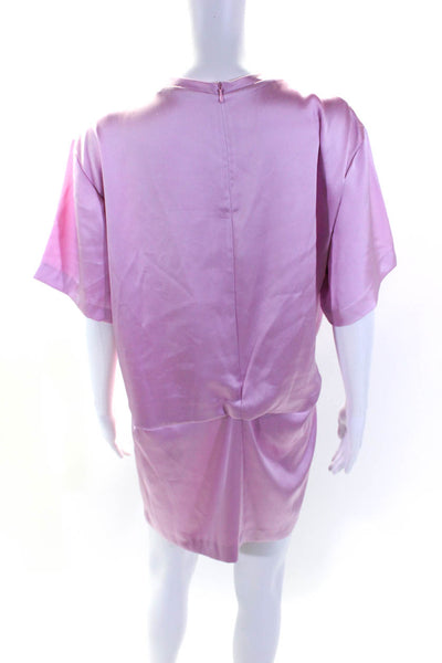 Zara Womens Short Sleeve Shift Dresses Pink XL Lot 2