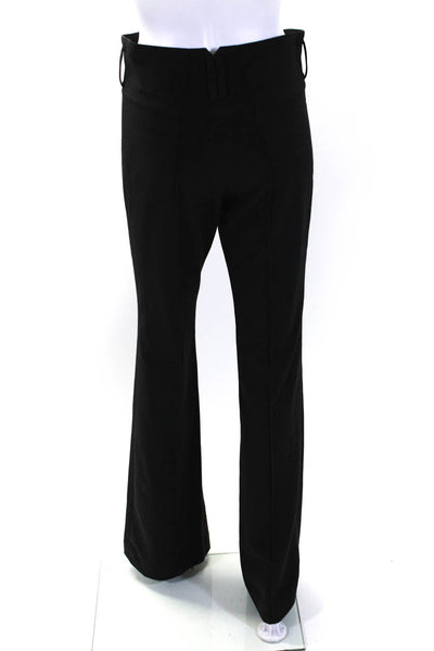 Georgie Womens Zipper Fly High Rise Pleated Straight Leg Pants Black Size 4