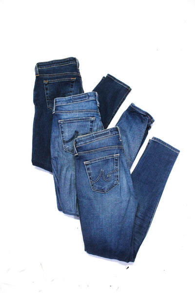 AG-ED Denim Womens Cotton Denim Skinny Leg Ankle Jeans Blue Size 25 26 Lot 3