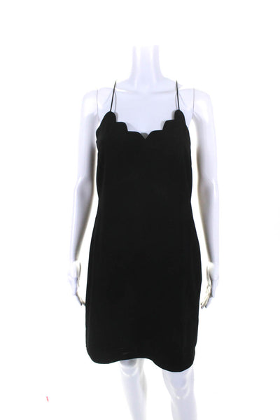 J Crew Womens Racerback Spaghetti Strap Mini Little Black Dress Black Size 0