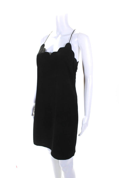 J Crew Womens Racerback Spaghetti Strap Mini Little Black Dress Black Size 0