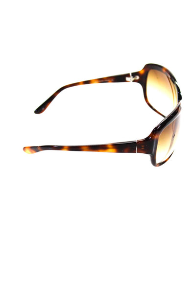 Oliver Peoples Womens Cameo DM Rectangular Sunglasses Brown Plastic