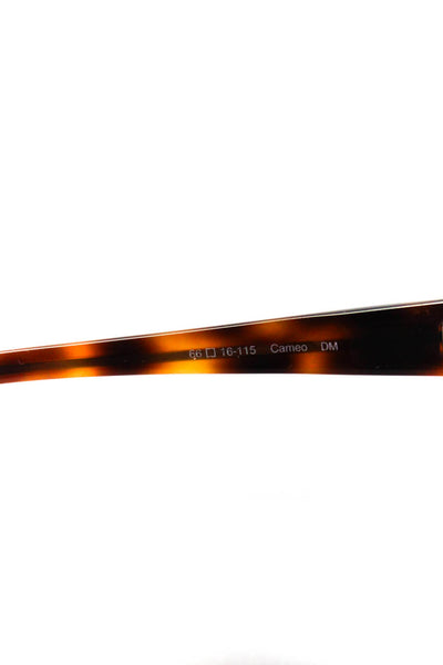 Oliver Peoples Womens Cameo DM Rectangular Sunglasses Brown Plastic