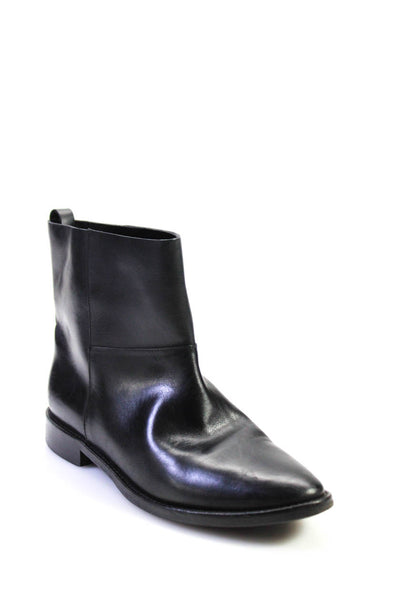 Theyskens Theory Mens Leather Pointed Toe Darted Ankle Boots Black Size EUR40