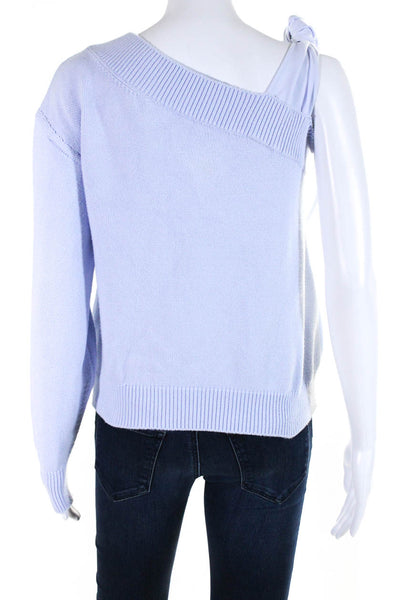 Adeam Women's Boat Neck Long Sleeves Pullover Seater Light Blue Size M