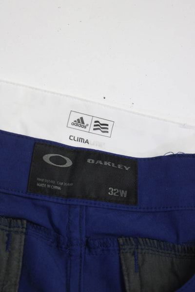 Adidas Oakley Mens Clima Lite Pants Shorts White Blue Size 32x32 32 Lot 2
