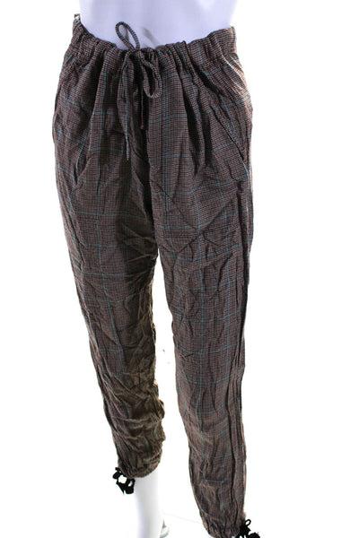 rag & bone Womens Andre Check Pants Brown Size S 13885630