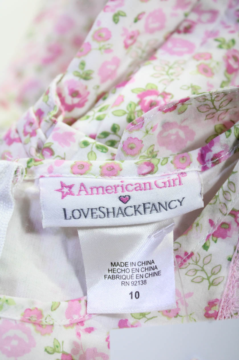 American Girl x Love Shack Fancy Girls Back Zip Floral Ruffled Dress W -  Shop Linda's Stuff