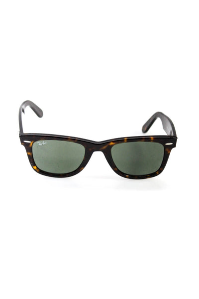 Ray Ban Womens RB 2140 Square Sunglasses Black Brown Plastic