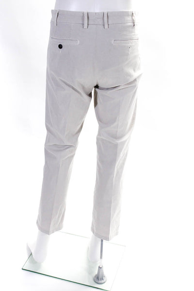 Peter Millar Mens Mid Rise Straight Leg Khaki Pants Light Beige Cotton Size 33
